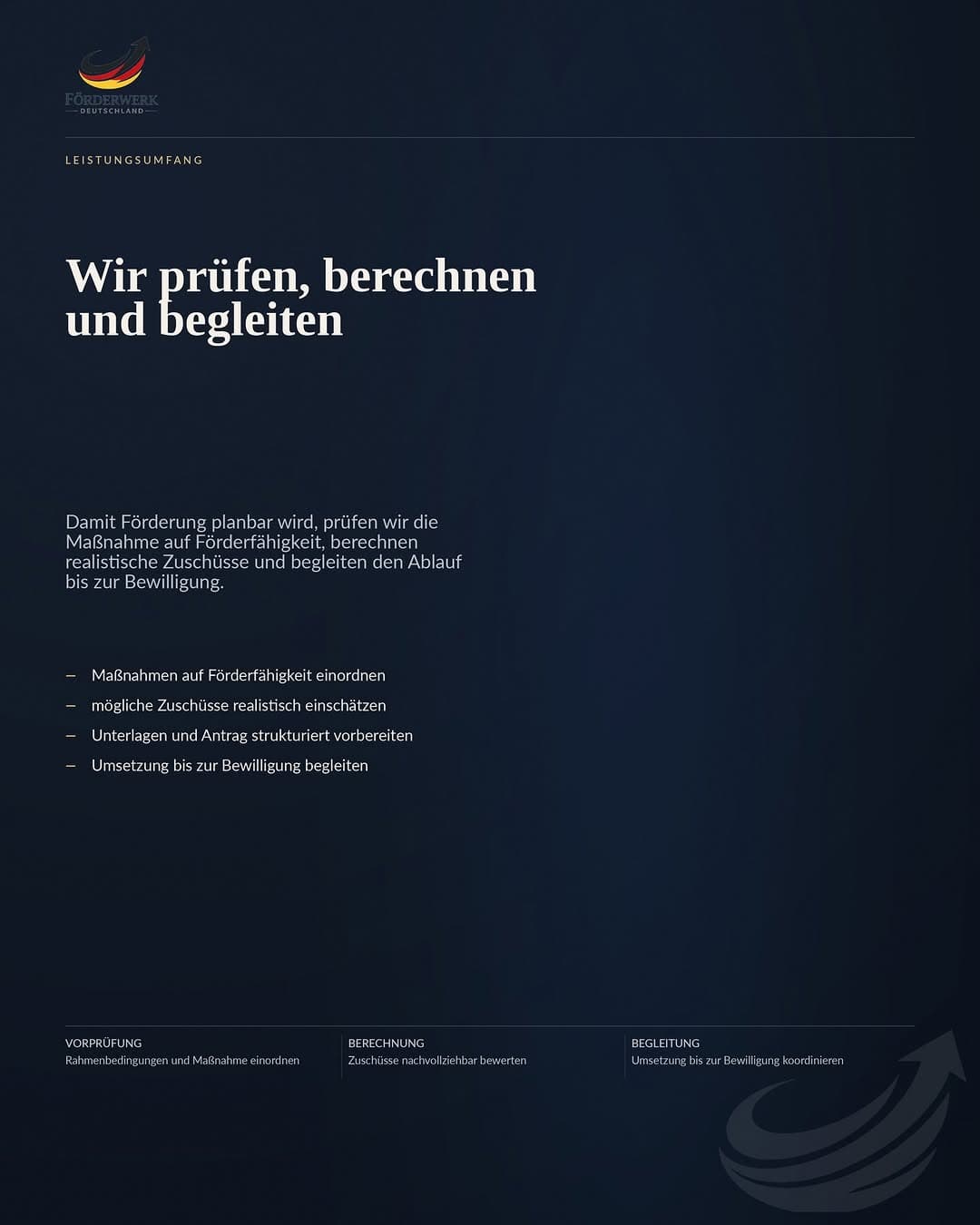 Förderberatung beginnt nicht beim Formular, sondern bei Klarheit.
Wir ordnen passende Maßnahmen ein, prüfen die Förderfähigkeit, bereiten Unterlagen strukturiert vor und begleiten den Ablauf bis zur Bewilligung. Damit aus einem komplexen Thema ein sauber geführter Prozess wird.
Unser Anspruch: weniger Unsicherheit, weniger interner Aufwand und mehr Planungssicherheit für Unternehmen, die Weiterbildung strategisch angehen möchten. Für eine erste Einordnung genügt ein kurzes Gespräch.
#FoerderwerkDeutschland #Foerderberatung #Weiterbildung #Unternehmen #DigitalerWandel